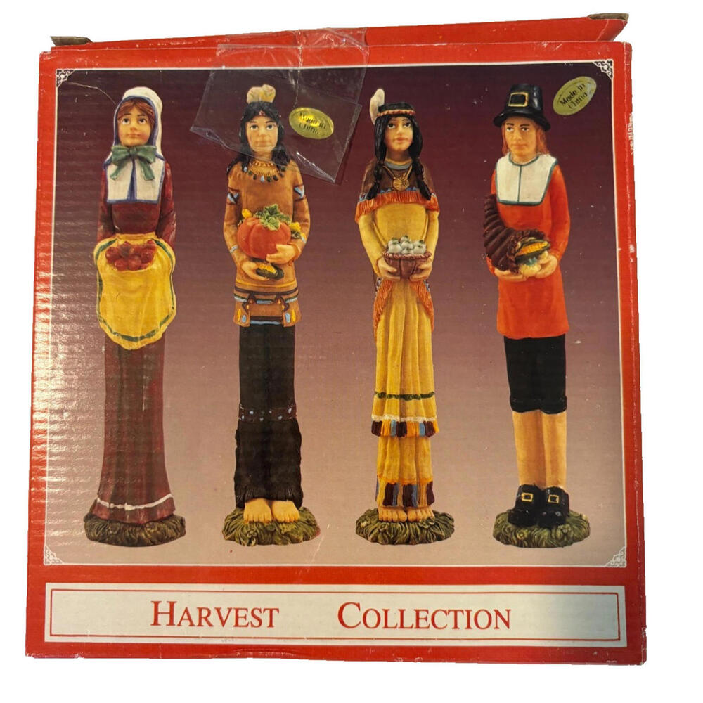 Harvest Collection Thanksgiving
Figurines Set of 4 - Pilgrims & Native Americans